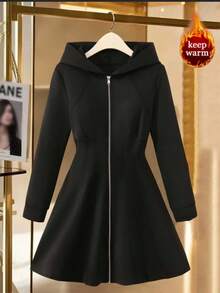 Modelyn Women's Elegant Waist Cinched A-Line Slimming Dress