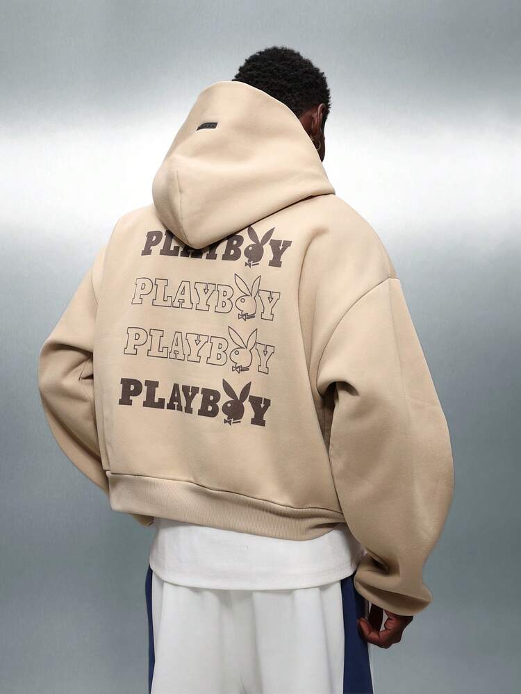 PLAYBOY X SUMWON Oversized Hoodie With Drawstring And Centre Pocket