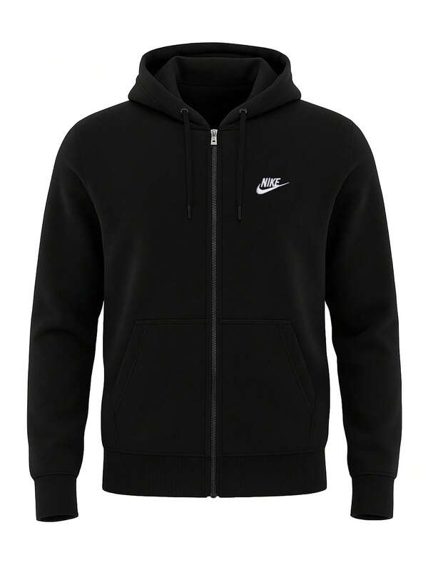 Nike Club Men's Full-Zip Hoodie Black
