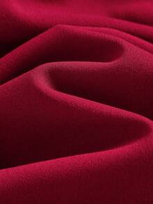 少女针织/圣诞节/派对/节日仿珍珠串珠吊带背心裙，返校裙，返校装，秋季连衣裙，连衣裙，儿童派对连衣裙，女孩红色长裙 - 酒紅色 - 查看 5