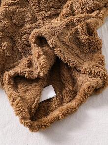 SHEIN 女孩可爱甜美休闲连体裤和粉色衬衫上衣夹克套装，蓬松开衫，适合秋季、冬季 - 卡其色 - 查看 8