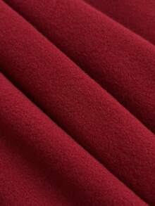 Elamini Damen Burgunderrotes plissiertes A-Linien Minikleid mit rundem Ausschnitt und ärmellos, modische taillierte Passform, vielseitig einsetzbar aus dickem Stoff, geeignet für Lässig-Outings, Dates, Geburtstage, Weihnachten, Valentinstag, süßer und niedlicher Stil, Herbst/Winter