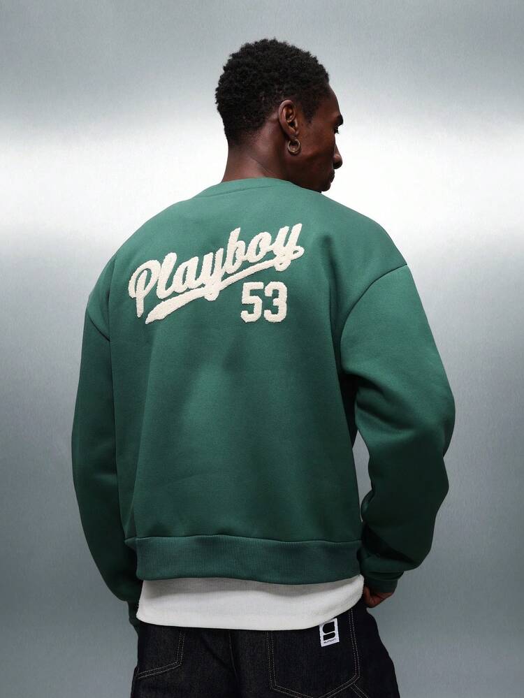 PLAYBOY X SUMWON Varsity Cardigan With Button Front