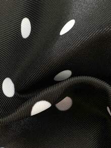 Swim Mod سروال السباحة للنساء بنقشة البولكا دوت، مناسب للينابيع الساخنة والشاطئ والعطلات الصيفية - أبيض وأسود - مشاهدة 5