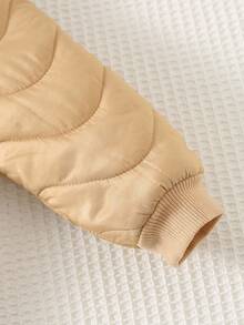 Cozy Pixies Baby Boy Cartoon Bear Pattern Contrast Color Hooded Winter Coat, Versatile & Comfortable For Indoor, Outdoor Casual, Skiing, Back To School, Daily Wear, Sports, Play, Party