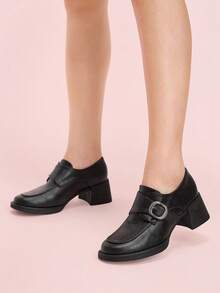 CUCCOO DOLLMOD Women's Fashion Thick Sole Slip-On Sandals - Casual/Commute Slip-On Buckle Shoes, Comfortable & Convenient - Black - View 3