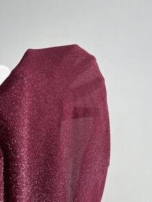 Elamini Đầm ngắn hở lưng cổ xẻ sâu gợi cảm thời trang - Màu Đỏ Sâu - Xem 7