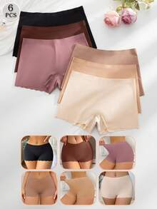 6pcs/Set Women's Seamless Briefs, Comfortable Underpants, Versatile Everyday Wear - Multicolor - View 2