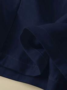 Rusticease Pantalones casuales de mujer con textura de onda, adecuados para el otoño - Azul Marino - Ver 7