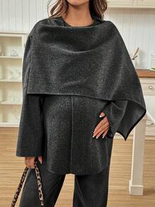 SHEIN Maternity Casual Loose Jacket For Everyday Wear, Autumn