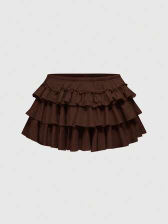 J-Fashion Vintage taillentiefer sexy Y2K Leopard Muster Volant-Rock für Frauen