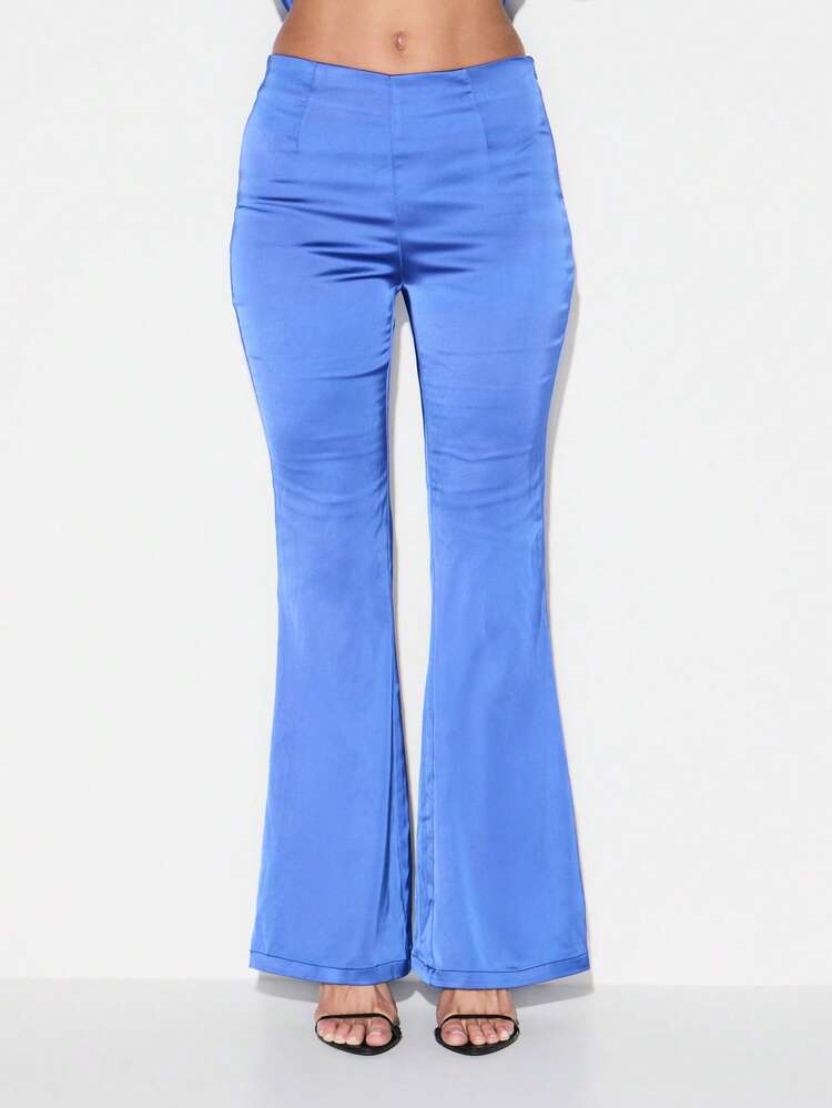 KIZN Satin Wide Leg Palazzo Pants