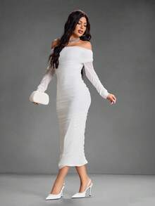 CUCCOO SZL Giày cao gót mũi nhọn hở gót màu trơn dành cho nữ, thích hợp cho dịp Giáng sinh. - trắng - Xem 7