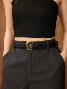 MOTF PREMIUM BLACK PIN BUCKLE CASUAL VERSATILE BELT - Black - View 4
