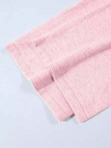 Franclia 2pcs/Set Women Casual Loose Knit Sweater & Pants Loungewear Set, Comfortable & Minimalist Design - Pink - View 3