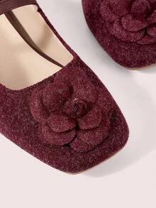 CUCCOO DOLLMOD Women's Fashion Sweet Cute Hollow Delicate Bow Mule Flat Shoes - Red - View 7