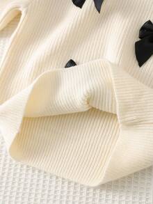 Cozy Pixies Suéter de cuello redondo de manga larga con decoración de mariposa para niña, versátil y cómodo