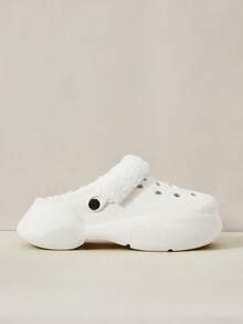 Cuccoo Women's Autumn & Winter Plush Comfortable Fashionable Plastic Slippers For Casual Beach Style - White - View 2