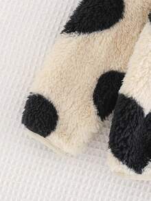 Cozy Pixies Baby Girl Casual Versatile White Base Pink Floral Print Stand Collar Long Sleeve Cardigan Cheetah Print Baby Clothes Baby Clothes Girl Fall Sweater Cow Print Baby Clothes Animal Print Clothes Toddler Christmas - Multicolor - View 3