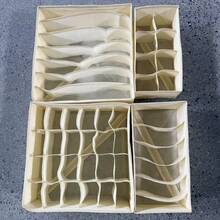 1/2pcs Foldable Drawer Organizer Box, 24 Grid Compartments Storage For Socks, Underwear, Clothes, Space Saving For Wardrobe, Bedroom - Grey - View 3