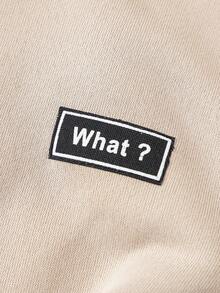 SHEIN 3 piezas Sudaderas con capucha de unicolor con aplicación de letras y forro térmico para niños pequeños