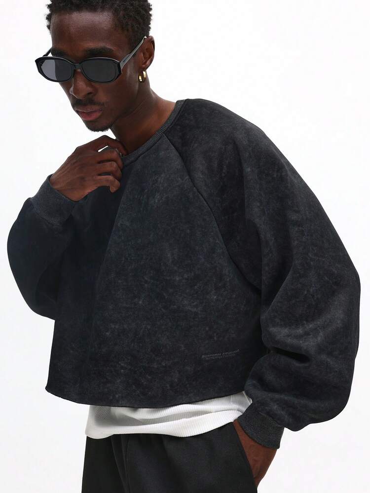 Lightweight Crop Fit Long Sleeve Sweatshirt