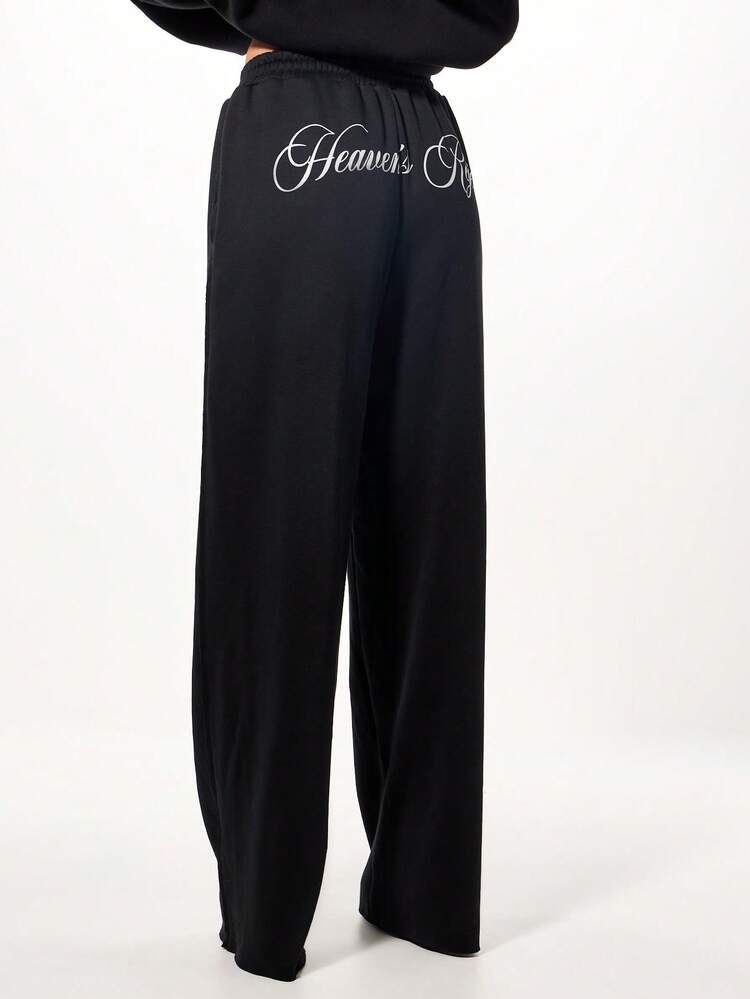 SUMWON WOMEN Jogger oversize con stampa scritta