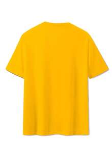 Manfinity Homme Men's Casual Heart & Letter Print T-Shirt, Summer - Yellow - View 3