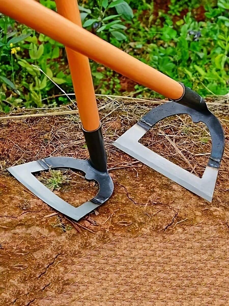 重型锰钢爪 - 加厚尖头除草工具，轻松松土、除草和耕作 - 锋利边缘设计，方便房主、园丁和种植者高效使用，适用于户外园艺和草坪护理，无手柄 - 空心鋤頭 - 查看 1