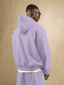 SUMWON 男士连帽衫，复古宽松圆领卫衣 - 时尚棕色，休闲场合完美之选，度假必备，奢华品牌，适合夏季和秋季穿搭 - 紫色 - 查看 2