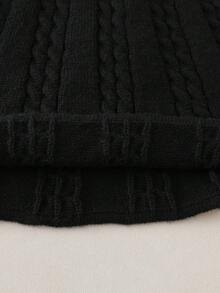 Sparklyn Tween Girls Sweater Dresses, Fashion Elegant Cute Bow Puff Sleeve Pullover Short Dress Girl Long Sleeve Dresses Girls Spring Autumn French Style Dress Dresses Girl Black - Black - View 5