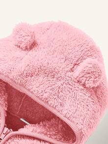 Cozy Pixies 2件套女婴连帽羊毛外套和厚裤子套装 - 粉色 - 查看 6