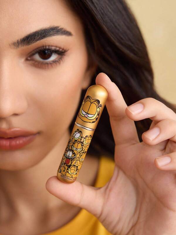 GARFIELD | SHEIN 5 มล./0.2 ออนซ์ ขวดสเปรย์น้ำหอมแบบเติมได้สีทอง พร้อมก้นขวดแบบเติมน้ำหอมเอง ขวดน้ำหอมใช้ซ้ำได้, ขวดเครื่องสำอางขนาดเล็กแบบพกพา ขวดเติมของเหลว, พร้อมหน้าต่างที่มองเห็นได้, พกพาสะดวกสำหรับการเดินทางและโดยเครื่องบิน,Cat