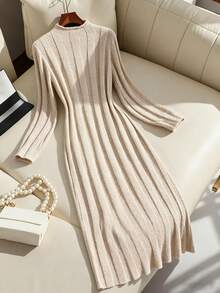 Franclia 秋冬新款性感修身高领时尚女式毛衣裙