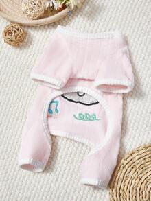 PETSIN Adorable Four-Legged Fleece Pet Outfit – Extra Warm Windbreak Jumpsuit For Small Dogs, Cats, And Tiny Animals, Perfect For Everyday Indoor/Outdoor Adventures - Pink - View 2