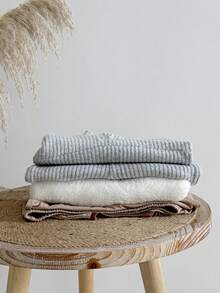 SHEIN 男婴半拉链休闲长袖卫衣和运动裤套装 - 彩色 - 查看 3