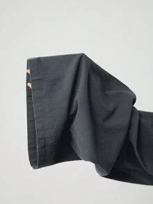 Uhlyne 女式秋季亚麻混纺修身休闲裤 - 灰色 - 查看 8