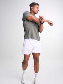 Camiseta de manga corta casual con parches para hombres ARC-1080-RSN - Gris - Ver 3