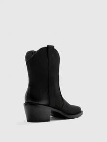 CUCCOO BIZCHIC Women's Fashionable Black Mid-Calf Boots - Black - View 8