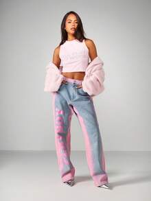 Missguided x Playboy All Play No Work 兔子标志水钻背心 - 粉色 - 查看 3