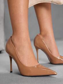 CUCCOO SZL Women's Pointed Toe Stiletto High Heel Pumps, Suitable For Commuting, Dating, Party And Other Occasions For Christmas Spring Shoes - Camel - View 8