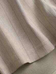 Franclia 女式条纹印花褶皱口袋束带裤 - 卡其色 - 查看 6