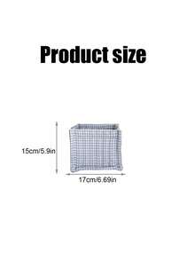 Joivida 1 pieza Cesta de almacenamiento a cuadros, para almacenar desorden, artículos para el hogar, para uso doméstico: sala de estar, escritorio, dormitorio, Navidad, Día de San Valentín - Multicolor - Ver 11