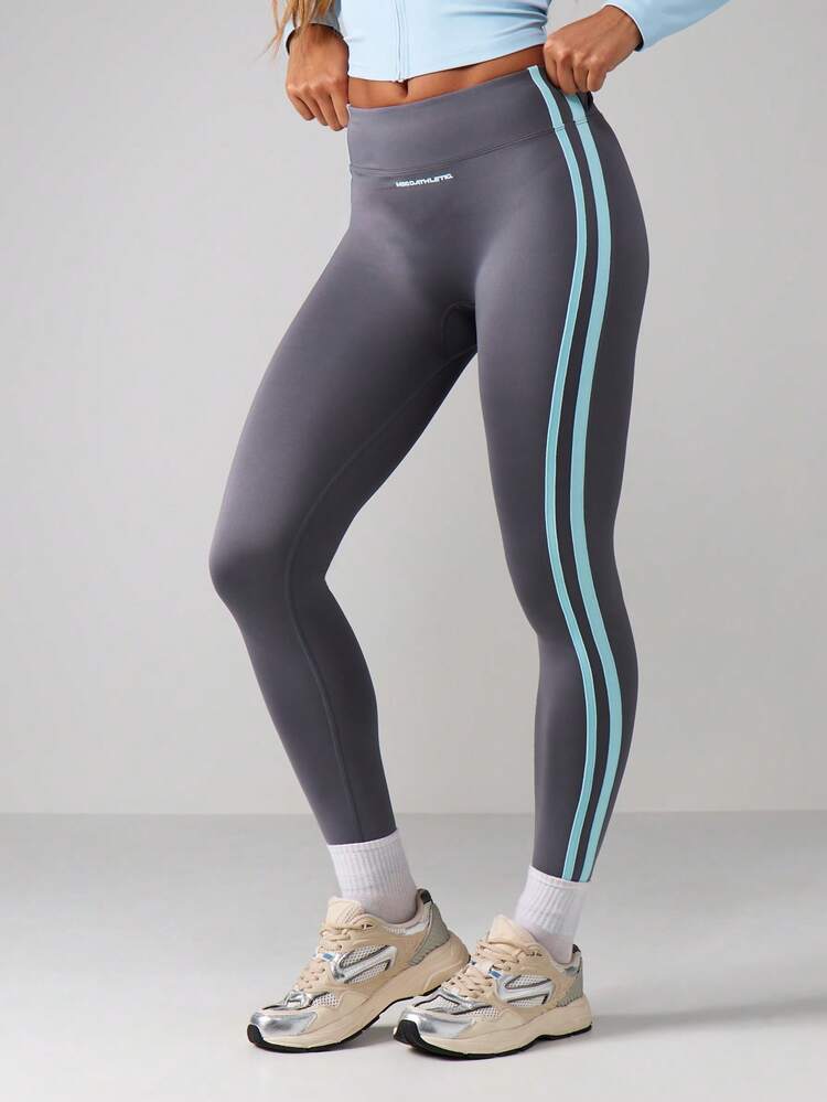 MISSGUIDED Leggings taille haute avec bandes latérales