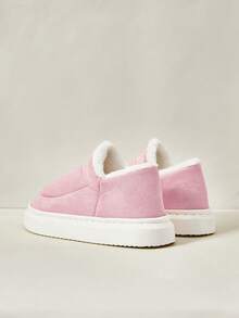 Cuccoo New Thick Sole Outdoor Snow Boots, Warm Thermal Lined Indoor Slippers, Anti-Slip Winter Home Shoes For Women