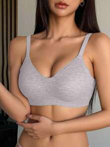 DAZY Seamless Wireless Lightly Lined Bra For Women Lingerie For Women - Purple - View 1
