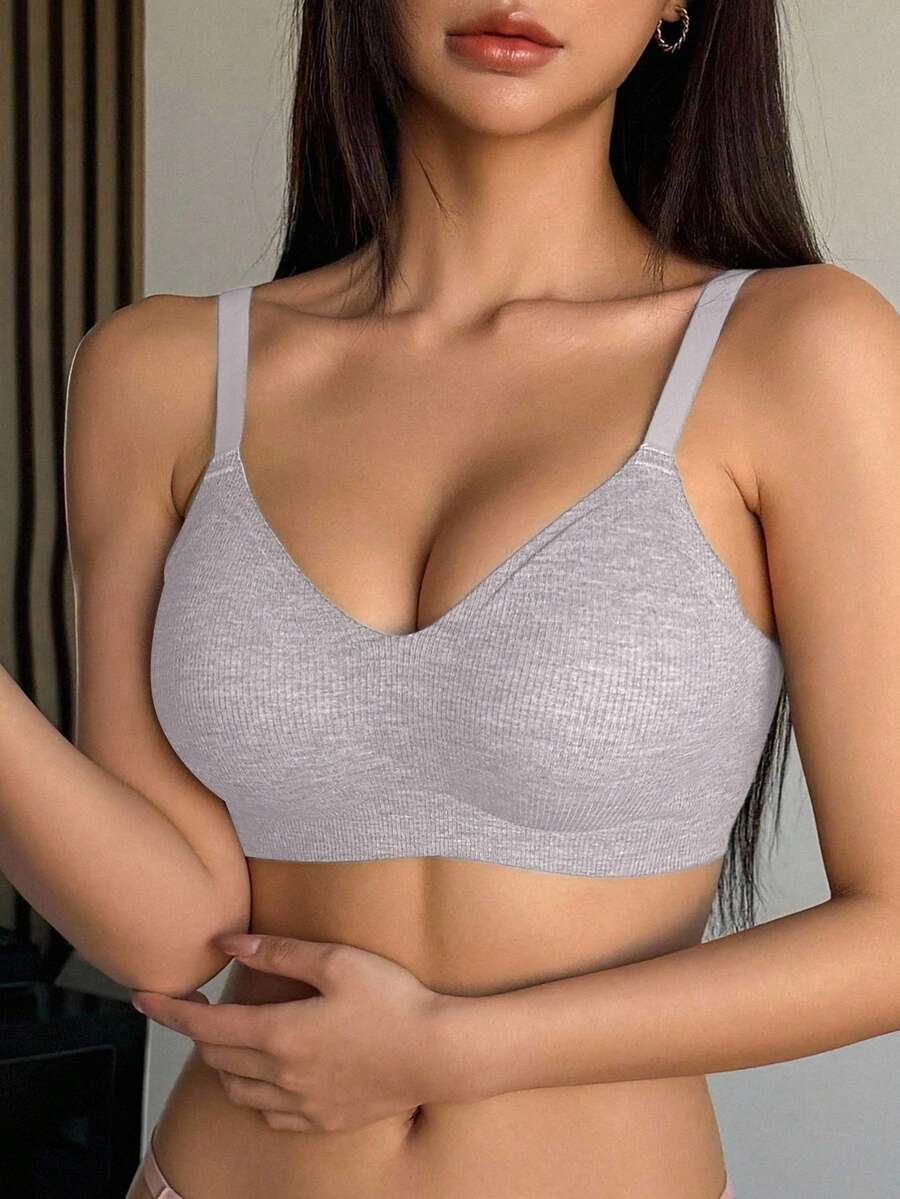 DAZY Seamless Wireless Lightly Lined Bra For Women Lingerie For Women - Purple - View 1