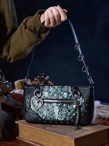 HARRY POTTER X SHEIN Fashionable Women Shoulder Bag, - Black - View 4