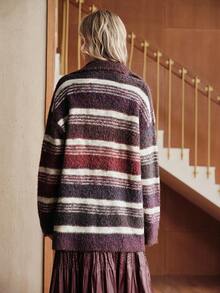 Uhlyne Autumn/Winter Wool Blend Halloween, Christmas Ombre Women Sweater, Minimalist Design Crew Neck Long Sleeve, Elegant Casual High-End, Suitable For Daily Commute And Holiday Wear - Multicolor - View 4