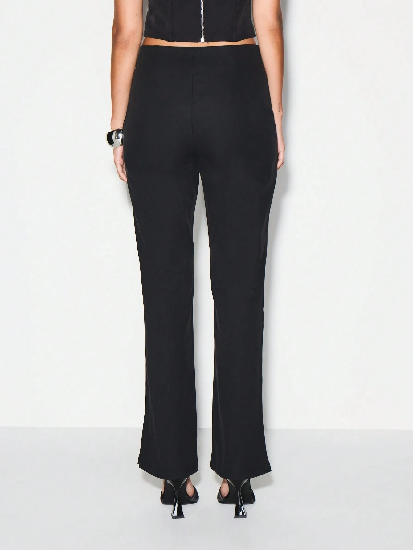 KIZN Ausgestellte Bengaline-Hose mit hoher Taille